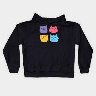 Different Funny Cat Faces Kids Hoodie